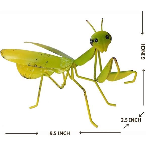 5 Metal Mantis Garden Yard Art Decor Set of 2Lawn Patio Tree Ornaments Sculpture - Picture 2 of 6